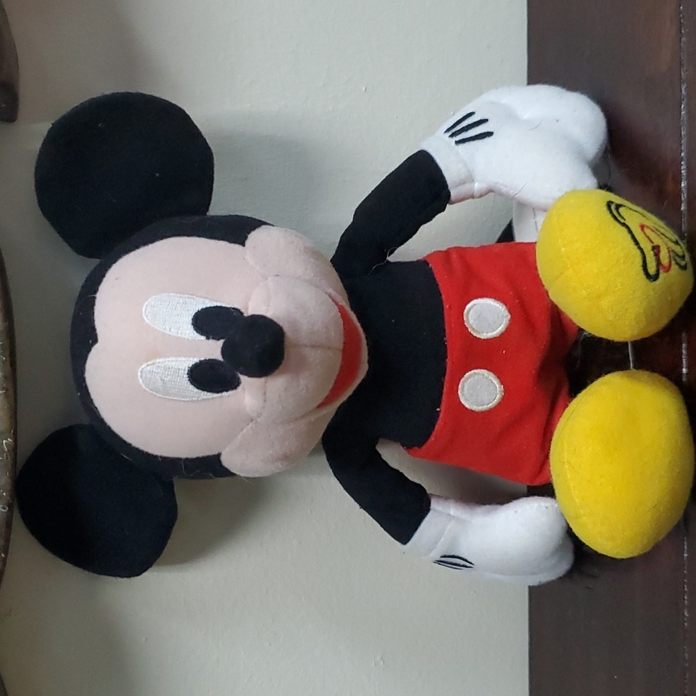 Disney Out Reach Mickey Mouse 10" Plush Hand Heart On Foot Red Cross